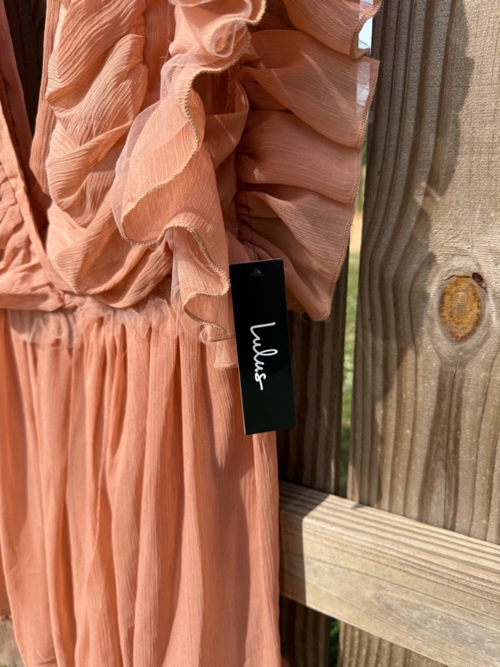 Lulu's Dusty Peach Ruffled Romper - Picture 5 of 6